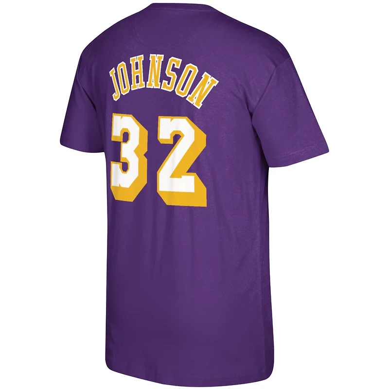 Mitchell  Ness Magic Johnson Los Angeles Lakers Hardwood Classics Name Number T-Shirt