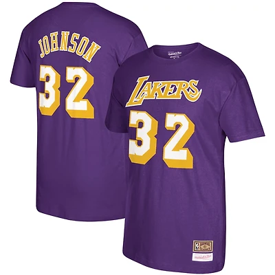 Mitchell  Ness Magic Johnson Los Angeles Lakers Hardwood Classics Name Number T-Shirt