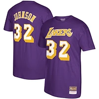 Mitchell  Ness Magic Johnson Los Angeles Lakers Hardwood Classics Name Number T-Shirt
