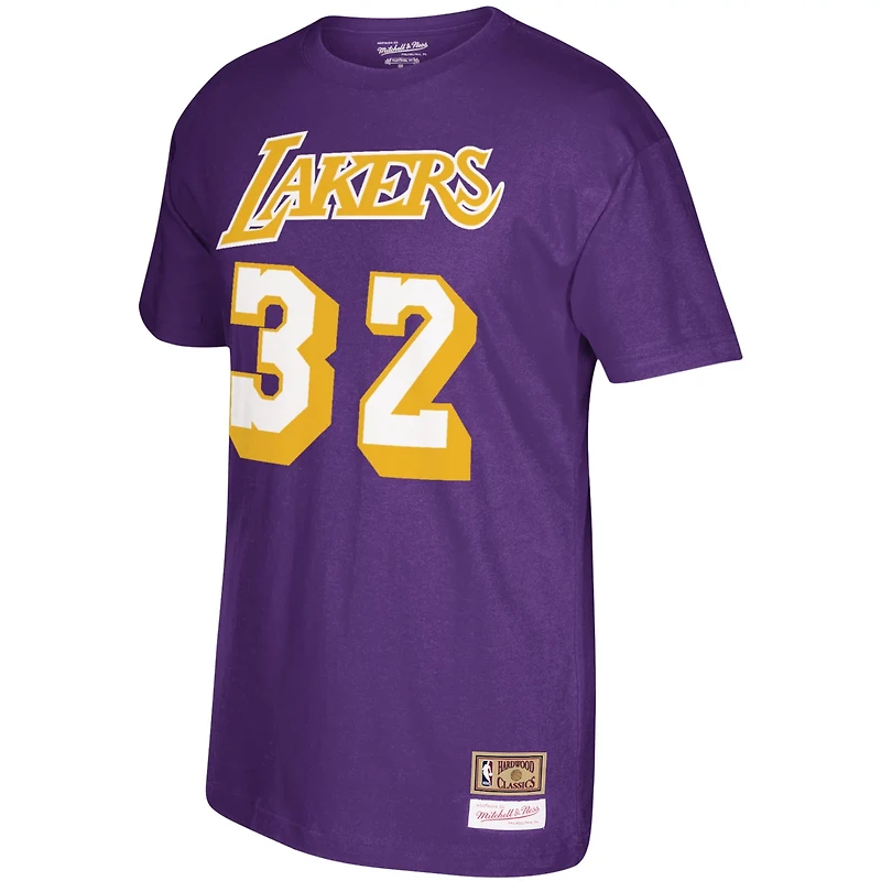 Mitchell  Ness Magic Johnson Los Angeles Lakers Hardwood Classics Name Number T-Shirt