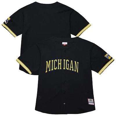 Mitchell  Ness Michigan Wolverines On The Clock Full-Button Fashion Jersey