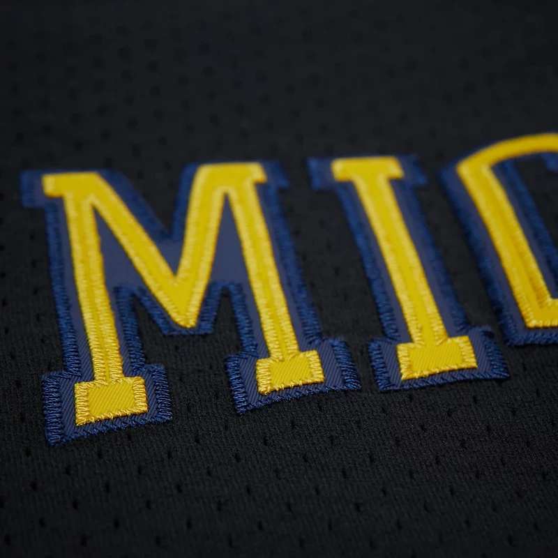 Mitchell  Ness Michigan Wolverines On The Clock Full-Button Fashion Jersey