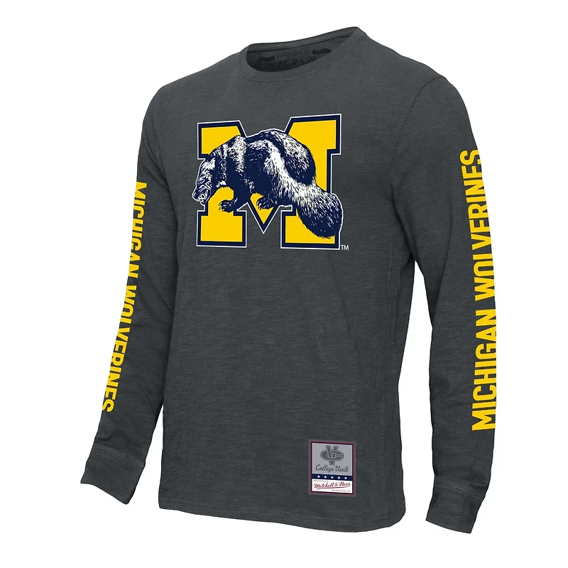 Mitchell Ness Michigan Wolverines Team Pride Long Sleeve T-Shirt