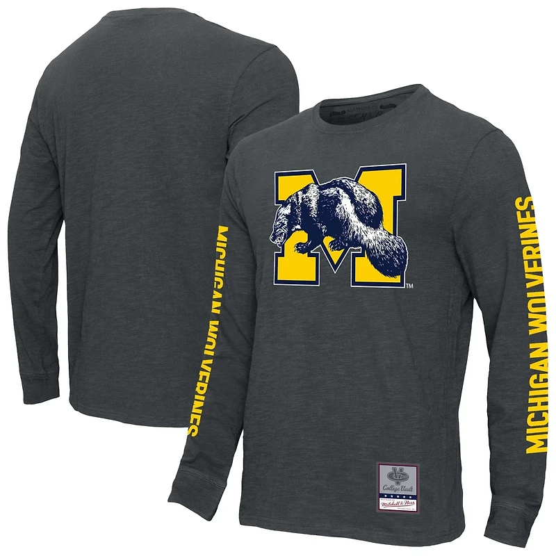 Mitchell Ness Michigan Wolverines Team Pride Long Sleeve T-Shirt