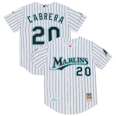 Mitchell  Ness Miguel Cabrera Florida Marlins 2003 Cooperstown Collection Authentic Jersey