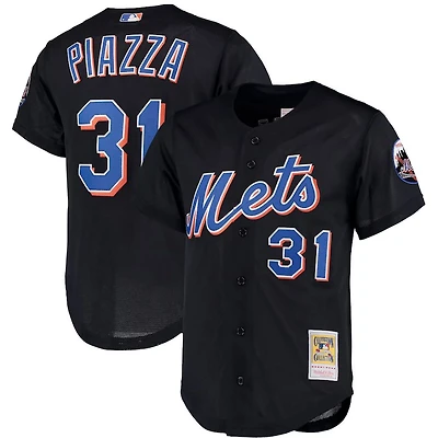 Mitchell  Ness Mike Piazza New York Mets Big  Tall Cooperstown Collection Mesh Button-Up Jersey