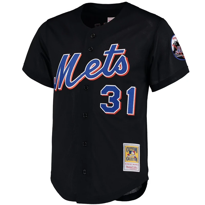 Mitchell Ness Mike Piazza New York Mets Cooperstown Collection Mesh Batting Practice Button-Up Jersey