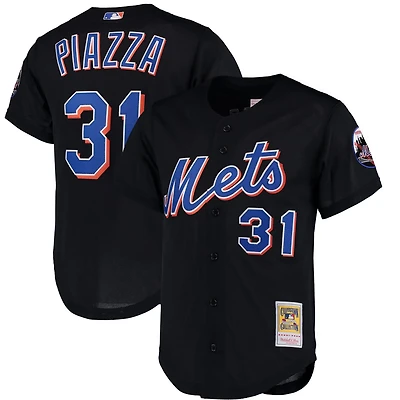Mitchell Ness Mike Piazza New York Mets Cooperstown Collection Mesh Batting Practice Button-Up Jersey