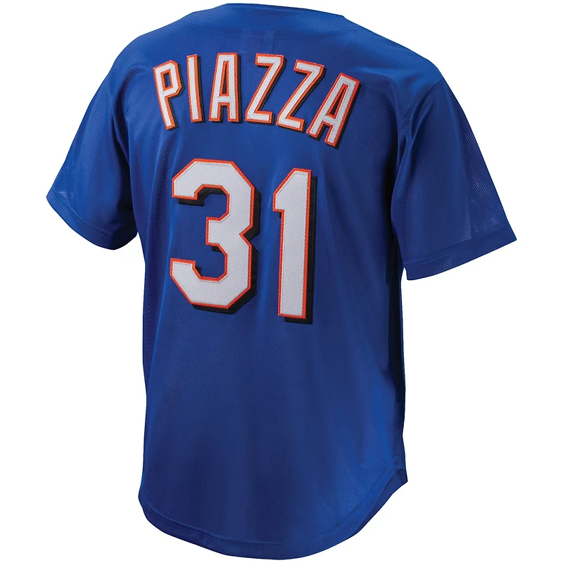 Mitchell  Ness Mike Piazza New York Mets Cooperstown Collection Mesh Batting Practice Button-Up Jersey