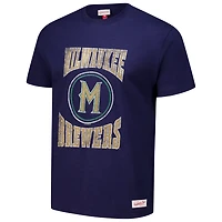 Mitchell  Ness Milwaukee Brewers Arched Logo Slub T-Shirt