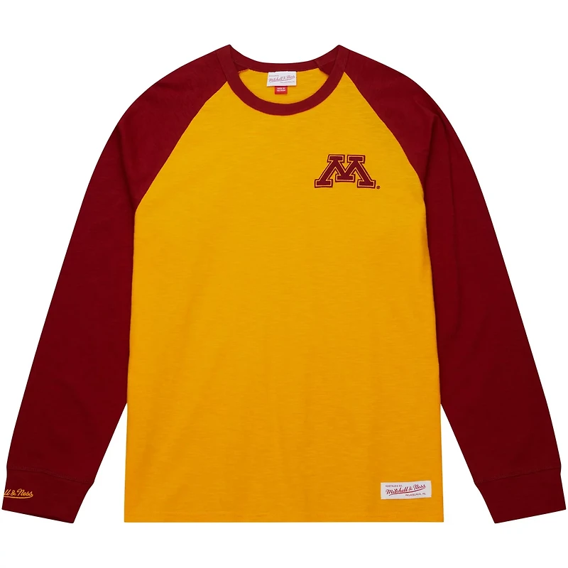 Mitchell  Ness Minnesota en Gophers Legendary Slub Raglan Long Sleeve T-Shirt