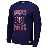Mitchell  Ness Minnesota Twins Arched Logo Slub Long Sleeve T-Shirt