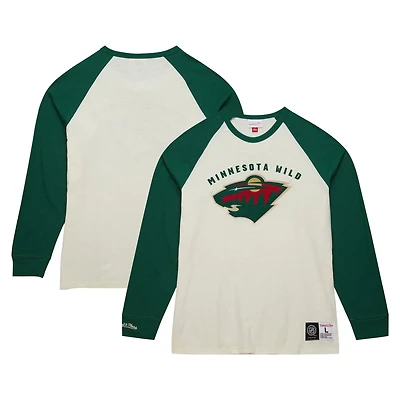 Mitchell  Ness Minnesota Wild Legendary Slub Vintage Raglan Long Sleeve T-Shirt