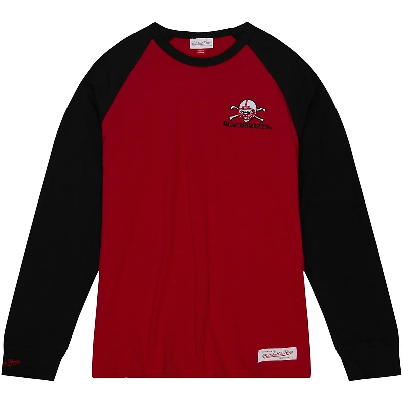 Mitchell Ness Nebraska Huskers Legendary Slub Raglan Long Sleeve T-Shirt