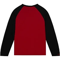 Mitchell  Ness Nebraska Huskers Legendary Slub Raglan Long Sleeve T-Shirt