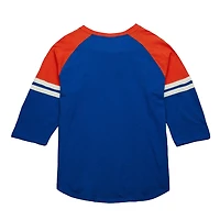Mitchell  Ness New York Mets Cooperstown Collection Legendary Raglan Slub Henley 3 4-Sleeve T-Shirt