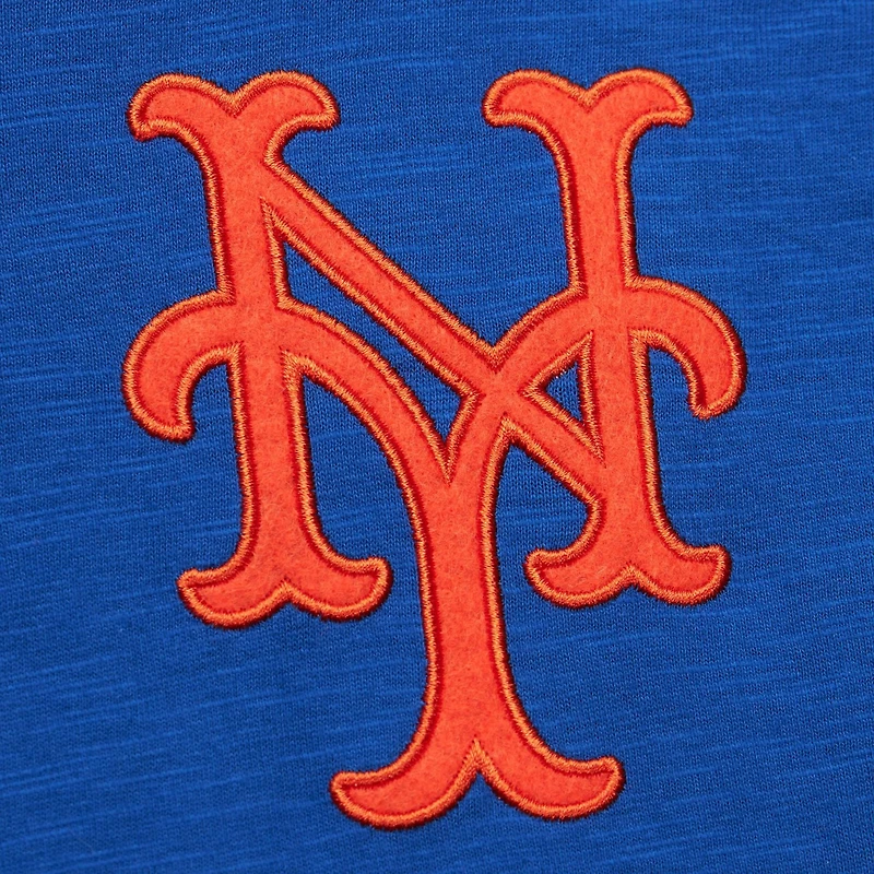 Mitchell  Ness New York Mets Cooperstown Collection Legendary Raglan Slub Henley 3 4-Sleeve T-Shirt