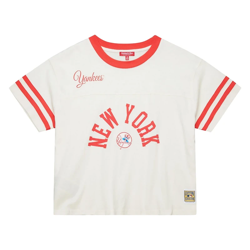 Mitchell  Ness New York Yankees Cooperstown Collection Cropped Yoke T-Shirt
