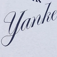 Mitchell  Ness New York Yankees Script Cropped Boxy T-Shirt