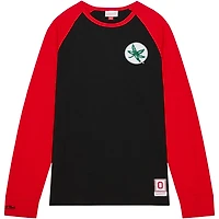Mitchell  Ness Ohio State Buckeyes Legendary Slub Raglan Long Sleeve T-Shirt