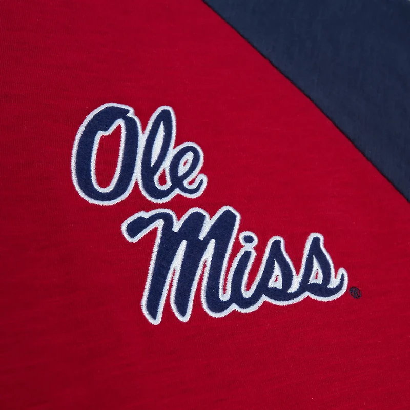 Mitchell  Ness Ole Miss Rebels Legendary Slub Raglan Long Sleeve T-Shirt