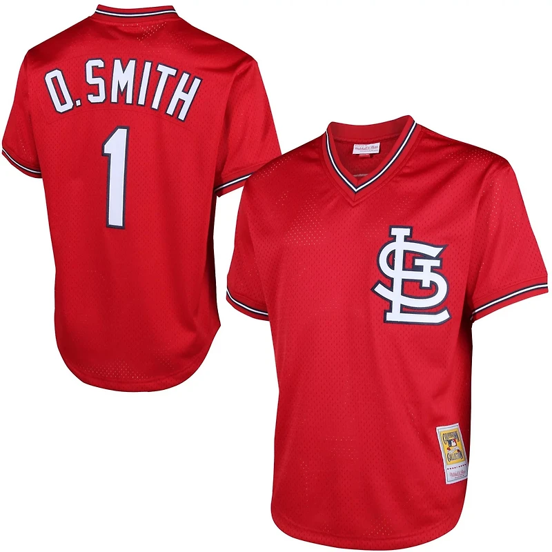 Mitchell Ness Ozzie Smith St Louis Cardinals Cooperstown Mesh Batting Practice Jersey