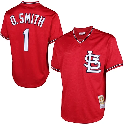 Mitchell  Ness Ozzie Smith St Louis Cardinals Cooperstown Mesh Batting Practice Jersey