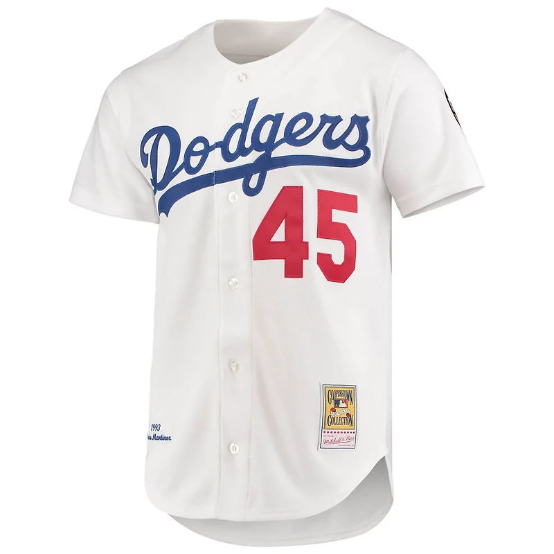 Mitchell  Ness Pedro Martinez Los Angeles Dodgers 1993 Cooperstown Collection Home Authentic Jersey