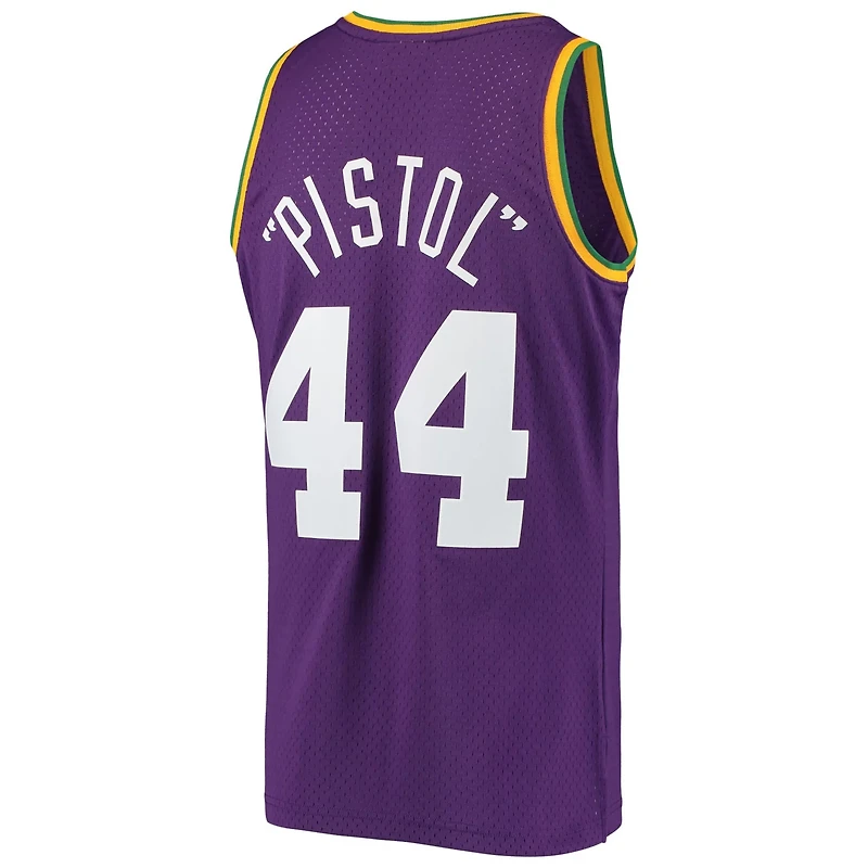 Mitchell Ness Pete Maravich New Orleans Jazz Hardwood Classics Swingman Jersey