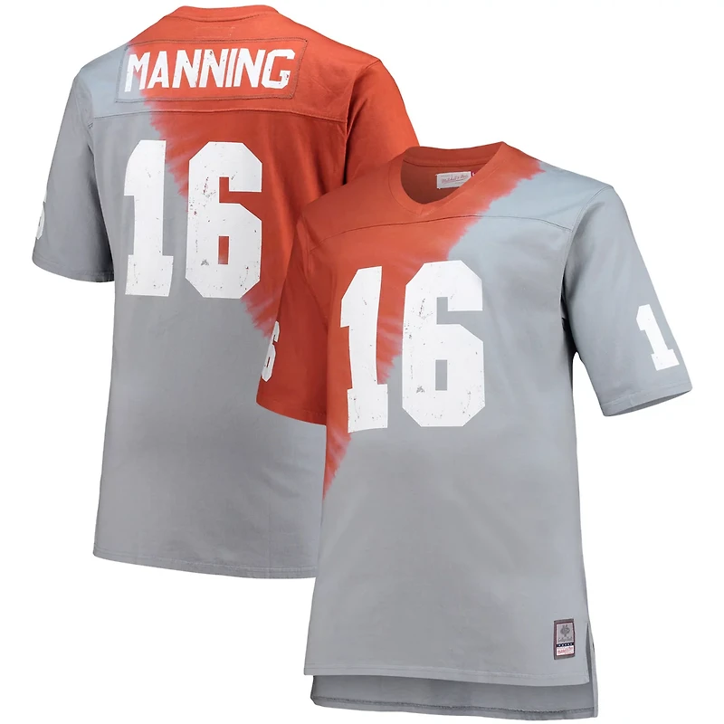 Mitchell  Ness Peyton Manning Tennessee /Gray Volunteers Name Number Tie-Dye V-Neck T-Shirt
