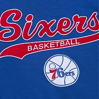 Mitchell  Ness Philadelphia 76ers Hardwood Classics Felt Applique Slub T-Shirt