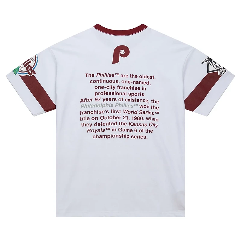 Mitchell Ness Philadelphia Phillies Cooperstown Collection Team Origins Premium T-Shirt