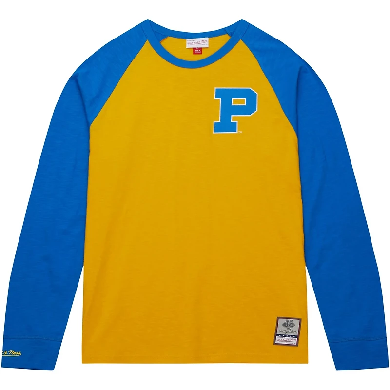 Mitchell  Ness Pitt Panthers Legendary Slub Raglan Long Sleeve T-Shirt