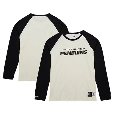 Mitchell  Ness Pittsburgh Penguins Legendary Slub Vintage Raglan Long Sleeve T-Shirt