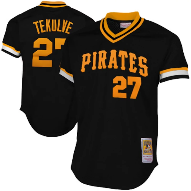Mitchell  Ness Pittsburgh Pirates Kent Tekulve 1982 Cooperstown Collection Authentic Practice Jersey