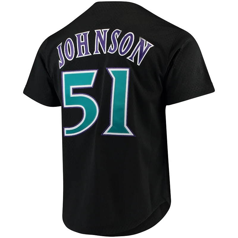 Mitchell  Ness Randy Johnson Arizona Diamondbacks Cooperstown Collection Mesh Batting Practice Button-Up Jersey