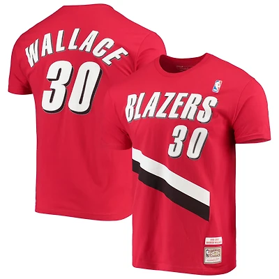 Mitchell  Ness Rasheed Wallace Portland Trail Blazers Hardwood Classics Player Name  Number T-Shirt