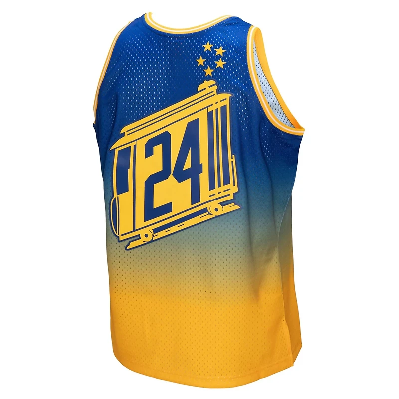 Mitchell  Ness Rick Barry Royal San Francisco Warriors 1966 67 Hardwood Classics Fadeaway Swingman Player Jersey