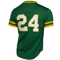 Mitchell  Ness Rickey Henderson Oakland Athletics 1991 Cooperstown Mesh Batting Practice Jersey