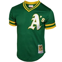 Mitchell  Ness Rickey Henderson Oakland Athletics 1991 Cooperstown Mesh Batting Practice Jersey