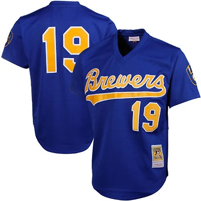 Mitchell  Ness Robin Yount Milwaukee Brewers Cooperstown Mesh Batting Practice Jersey