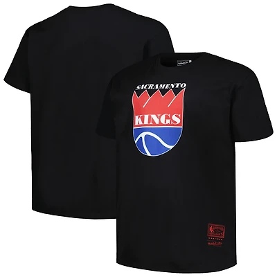 Mitchell  Ness Sacramento Kings Big Tall Hardwood Classics Vintage Logo T-Shirt