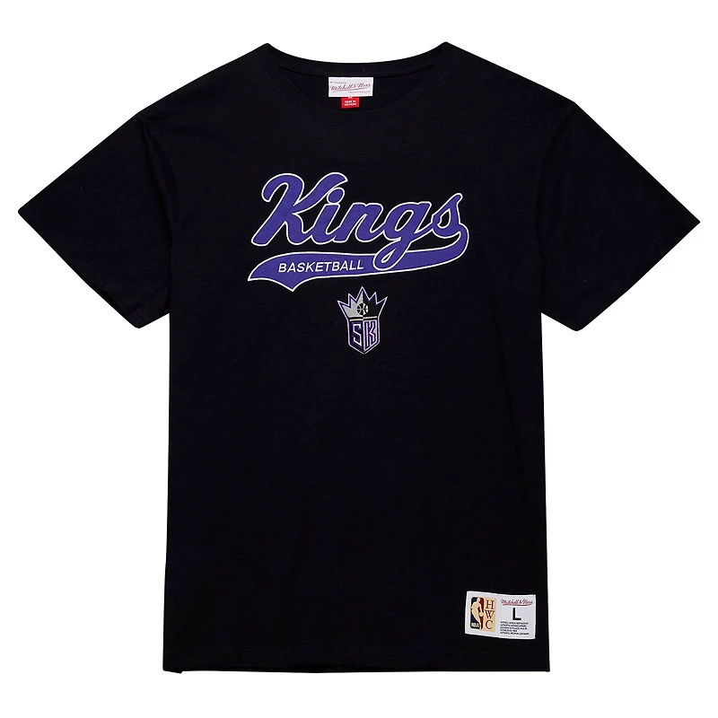Mitchell  Ness Sacramento Kings Hardwood Classics Felt Applique Slub T-Shirt