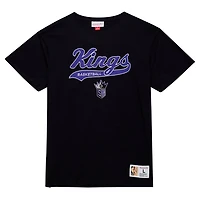 Mitchell  Ness Sacramento Kings Hardwood Classics Felt Applique Slub T-Shirt