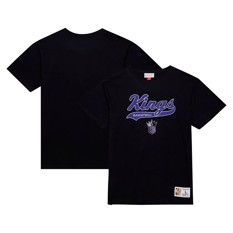 Mitchell  Ness Sacramento Kings Hardwood Classics Felt Applique Slub T-Shirt