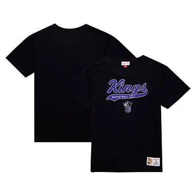 Mitchell  Ness Sacramento Kings Hardwood Classics Felt Applique Slub T-Shirt