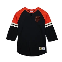 Mitchell  Ness San Francisco Giants Cooperstown Collection Legendary Raglan Slub Henley 3/4-Sleeve T-Shirt
