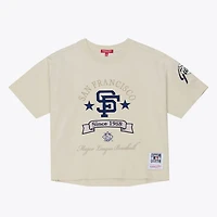 Mitchell  Ness San Francisco Giants Cooperstown Yacht Rock Boxy Cropped T-Shirt