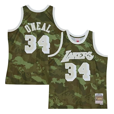 Mitchell  Ness Shaquille O'Neal Los Angeles Lakers Hardwood Classics 1996 97 Ghost Swingman Jersey