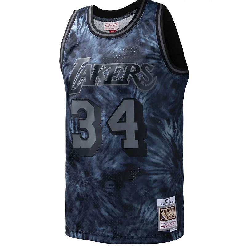 Mitchell  Ness Shaquille O'Neal Los Angeles Lakers Hardwood Classics 1996 97 Tie-Dye Swingman Jersey